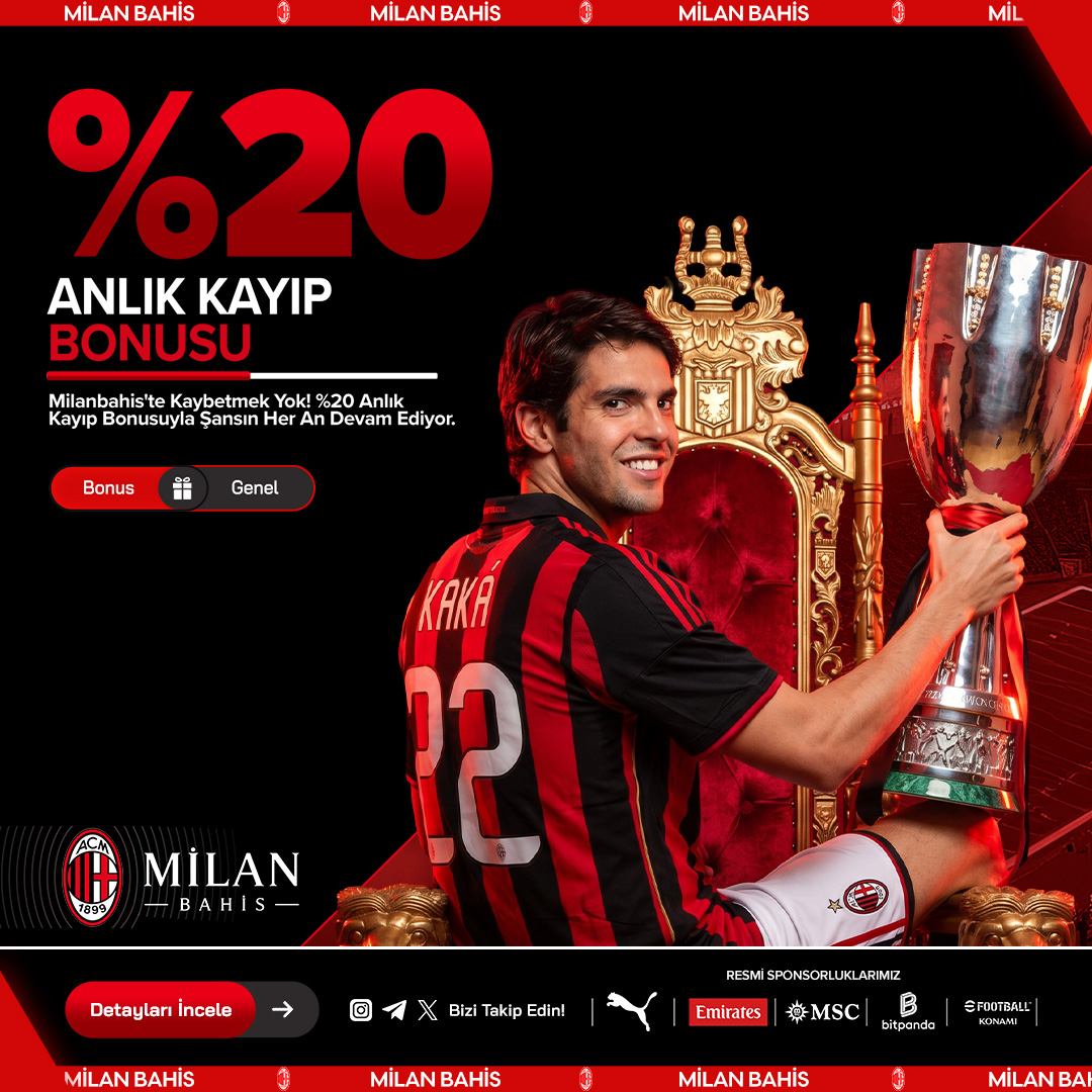 Milan Bahis - %20 Anlık Kayıp Bonusu